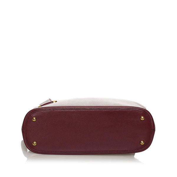 カルティエ マスト 斜め掛け ショルダーバッグ ワインレッド レザー レディース CARTIER 【中古】