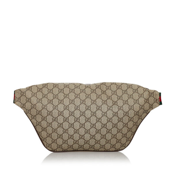 グッチ GGスプリーム クーリエ ウエストポーチ ボディバック 529711 ライトブラウン PVC レザー メンズ GUCCI 【中古】