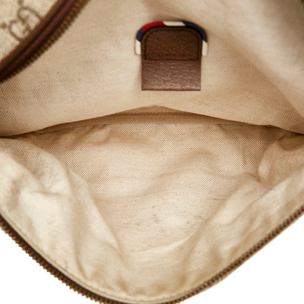 グッチ GGスプリーム クーリエ ウエストポーチ ボディバック 529711 ライトブラウン PVC レザー メンズ GUCCI 【中古】