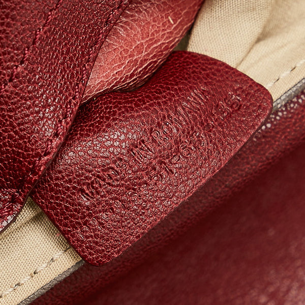 クロエ リリィ リボン グレー ピンク レザー ミニ ハンドバッグ ショルダーバッグ 2WAY レディース Chloe 【中古】