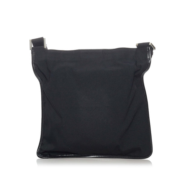 グッチ 019 0335 ブラック キャンバス レザー 斜め掛け ショルダーバッグ メンズ GUCCI 【中古】