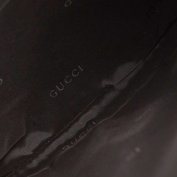 グッチ 019 0335 ブラック キャンバス レザー 斜め掛け ショルダーバッグ メンズ GUCCI 【中古】