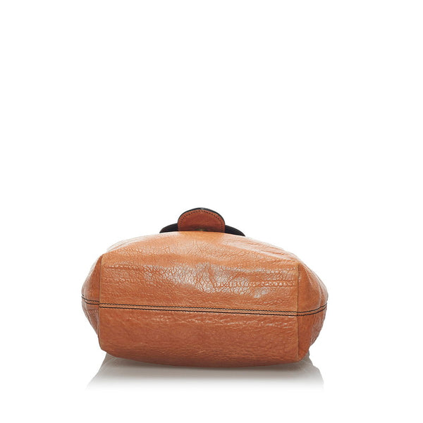 フェンディ チェーン ワンショルダーバッグ 8BR563 ブラウン レザー レディース FENDI 【中古】