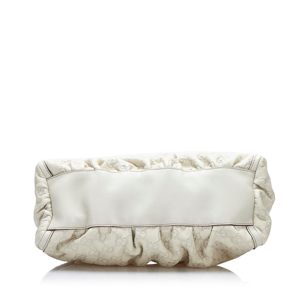 グッチ グッチシマ アビー ワンショルダーバッグ 190525 ホワイト アイボリー レザー レディース GUCCI 【中古】