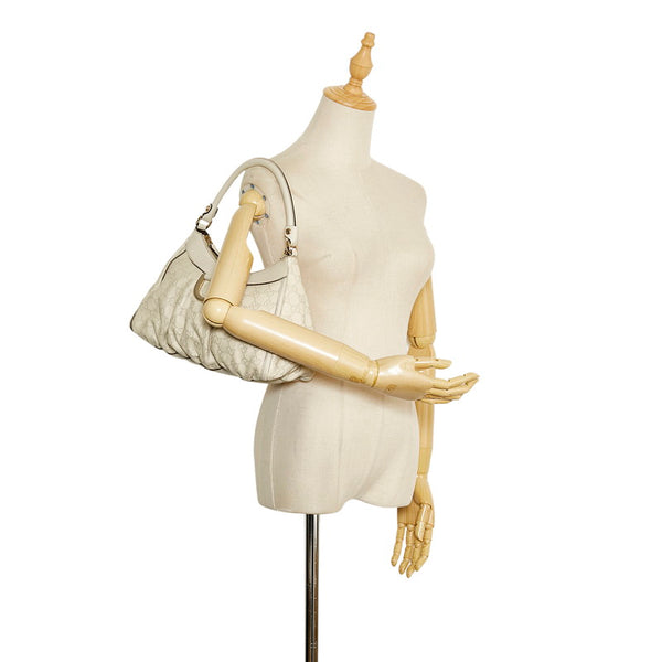 グッチ グッチシマ アビー ワンショルダーバッグ 190525 ホワイト アイボリー レザー レディース GUCCI 【中古】