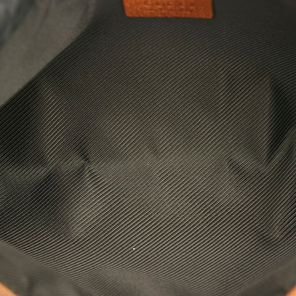 グッチ GGキャンバス アビー ポーチ アクセサリーポーチ 145750 ベージュ ブラウン キャンバス レザー レディース GUCCI 【中古】