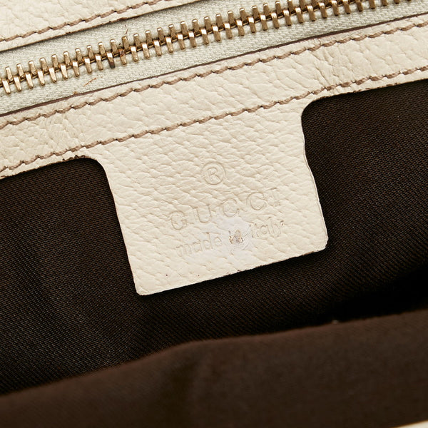 グッチ GGキャンバス ショルダーバッグ ハンドバッグ 154982 ベージュ ホワイト キャンバス レザー レディース GUCCI 【中古】