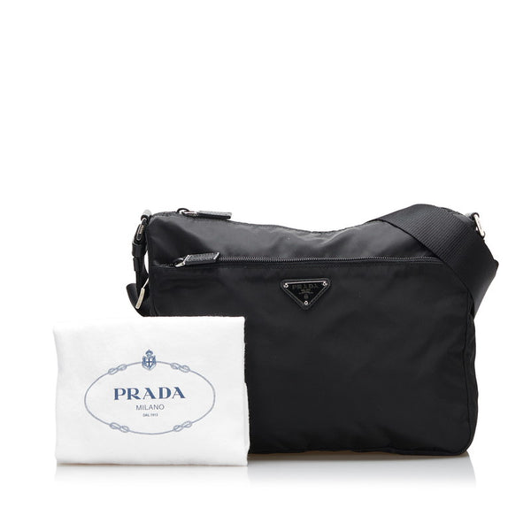 プラダ 斜め掛け ショルダーバッグ 1BC421 ブラック ナイロン レディース PRADA 【中古】