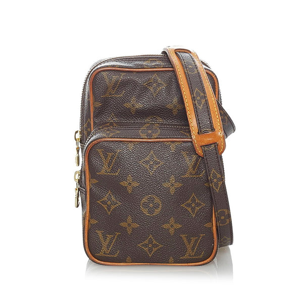ルイ ヴィトン モノグラム ミニ アマゾン 斜め掛け ショルダーバッグ M45238 ブラウン PVC レザー レディース LOUIS VUITTON 【中古】