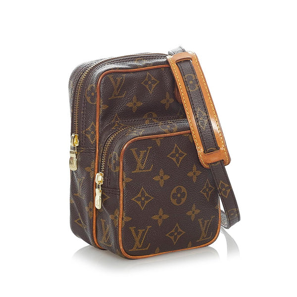 ルイ ヴィトン モノグラム ミニ アマゾン 斜め掛け ショルダーバッグ M45238 ブラウン PVC レザー レディース LOUIS VUITTON 【中古】