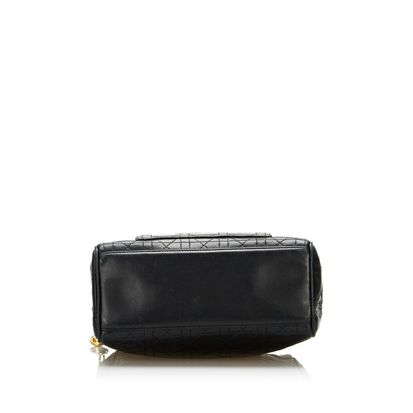 ディオール カナージュ ハンドバッグ ブラック ゴールド レザー レディース Dior 【中古】