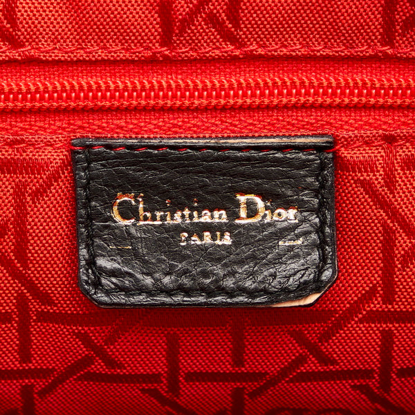ディオール カナージュ ハンドバッグ ブラック ゴールド レザー レディース Dior 【中古】