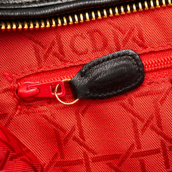 ディオール カナージュ ハンドバッグ ブラック ゴールド レザー レディース Dior 【中古】