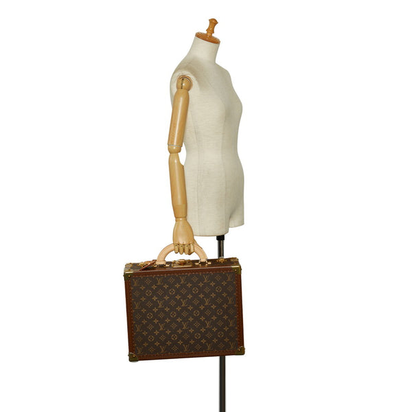 ルイ ヴィトン モノグラム コトヴィル40 スーツケース トランク M21424 ブラウン PVC レザー レディース LOUIS VUITTON 【中古】