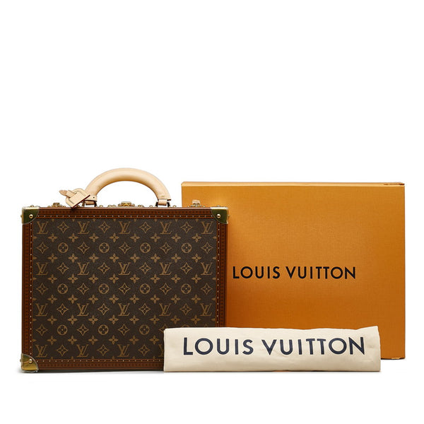 ルイ ヴィトン モノグラム コトヴィル40 スーツケース トランク M21424 ブラウン PVC レザー レディース LOUIS VUITTON 【中古】
