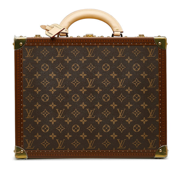 ルイ ヴィトン モノグラム コトヴィル40 スーツケース トランク M21424 ブラウン PVC レザー レディース LOUIS VUITTON 【中古】