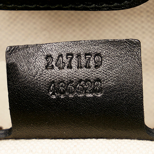 グッチ GGマーモント ヒステリア ハンドバッグ 247179 ブラック レザー レディース GUCCI 【中古】