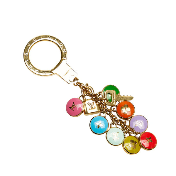 ルイ ヴィトン ポルトクレ パスティーユ キーリング キーホルダー M65381 マルチカラー メッキ レディース LOUIS VUITTON 【中古】
