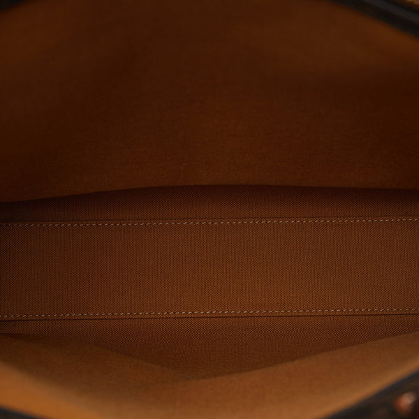 セリーヌ トリオンフ バーティカルカバ スモール ハンドバッグ ショルダーバッグ 2WAY ブラウン PVC レザー レディース CELINE 【中古】