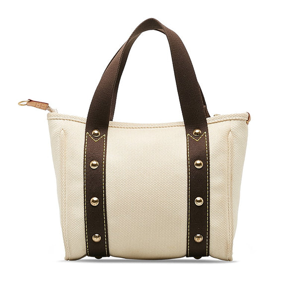 ルイ ヴィトン アンティグア カバPM  トートバッグ M40039  エクリュ ホワイト キャンバス レディース LOUIS VUITTON 【中古】