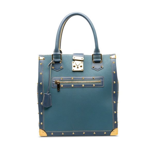 ルイ ヴィトン スハリ アンプレヴィジーブル トートバッグ M91817 ブルー  カーフ レザー レディース LOUIS VUITTON 【中古】