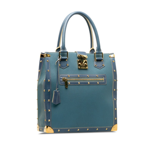 ルイ ヴィトン スハリ アンプレヴィジーブル トートバッグ M91817 ブルー  カーフ レザー レディース LOUIS VUITTON 【中古】