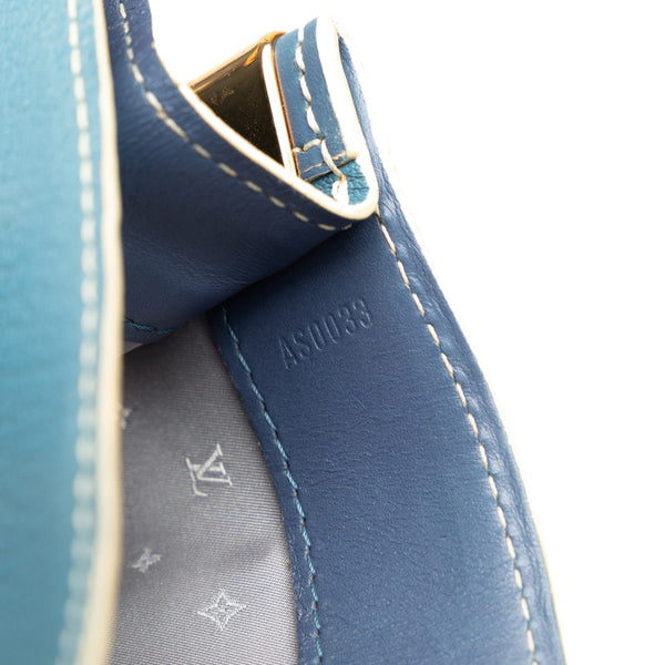 ルイ ヴィトン スハリ アンプレヴィジーブル トートバッグ M91817 ブルー  カーフ レザー レディース LOUIS VUITTON 【中古】