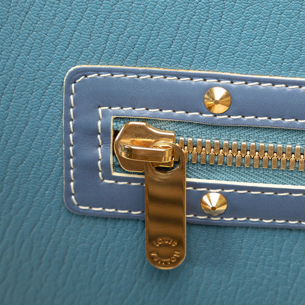 ルイ ヴィトン スハリ アンプレヴィジーブル トートバッグ M91817 ブルー  カーフ レザー レディース LOUIS VUITTON 【中古】