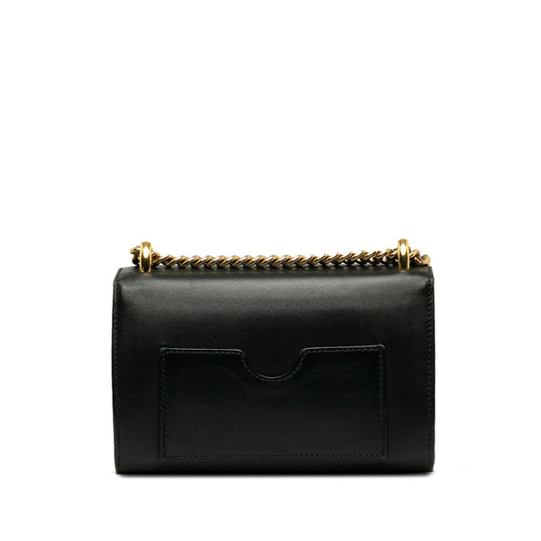 グッチ スモール パドロック チェーン ショルダーバッグ 409487 ブラック レザー レディース GUCCI 【中古】