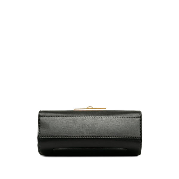 グッチ スモール パドロック チェーン ショルダーバッグ 409487 ブラック レザー レディース GUCCI 【中古】