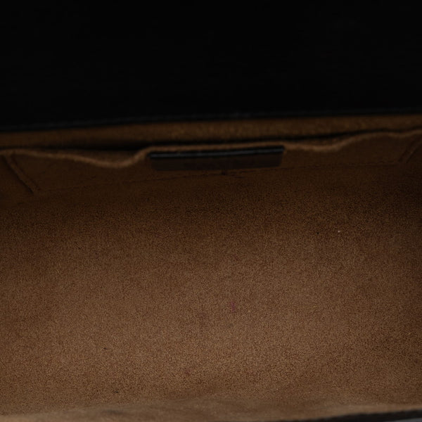 グッチ スモール パドロック チェーン ショルダーバッグ 409487 ブラック レザー レディース GUCCI 【中古】