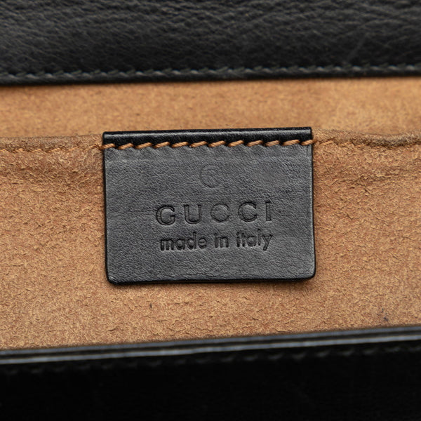 グッチ スモール パドロック チェーン ショルダーバッグ 409487 ブラック レザー レディース GUCCI 【中古】