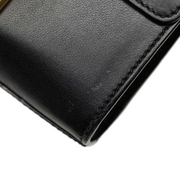 グッチ スモール パドロック チェーン ショルダーバッグ 409487 ブラック レザー レディース GUCCI 【中古】