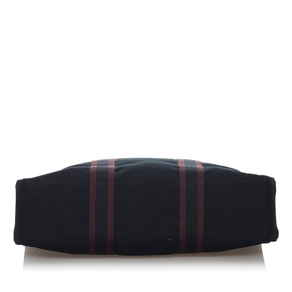 エルメス フールトゥMM ブラウン コットンキャンバス ハンドバッグ メンズ HERMES 【中古】