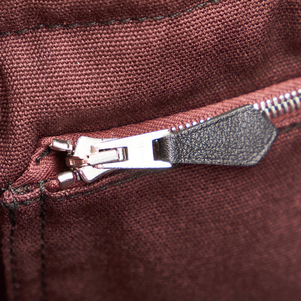 エルメス フールトゥMM ブラウン コットンキャンバス ハンドバッグ メンズ HERMES 【中古】