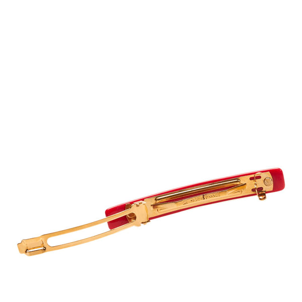 ルイ ヴィトン M65015 レッド クリア プラスチック モノグラム アンクルージョンPM バレッタ ヘアアクセサリー レディース LOUIS VUITTON 【中古】