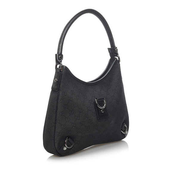 グッチ ＧGキャンバス アビー ワンショルダーバッグ 268637 ブラック キャンバス レザー レディース GUCCI 【中古】