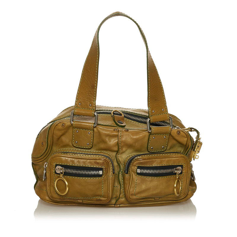 クロエ ハンドバッグ カーキ レザー レディース Chloe 【中古】