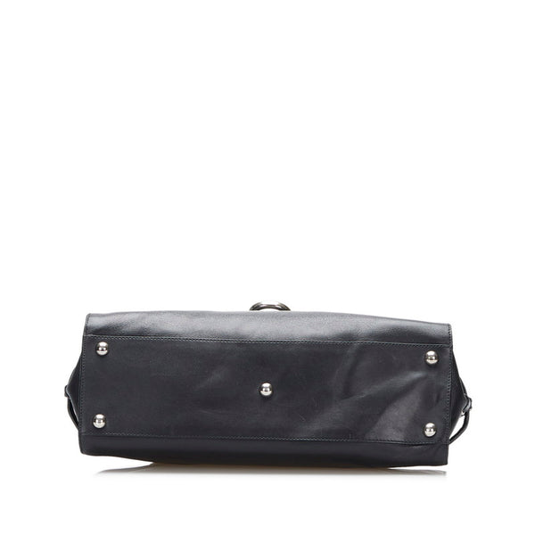 サルヴァトーレフェラガモ ガンチーニ ハンドバッグ ショルダーバッグ DY-21 4862 ブラック レザー レディース Salvatore Ferragamo 【中古】