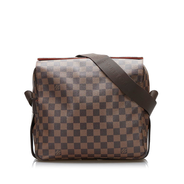 ルイ ヴィトン ダミエ  ナヴィグリオ  斜め掛け ショルダーバッグ N45255 ブラウン PVC レザー レディース LOUIS VUITTON 【中古】