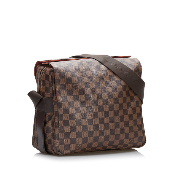 ルイ ヴィトン ダミエ  ナヴィグリオ  斜め掛け ショルダーバッグ N45255 ブラウン PVC レザー レディース LOUIS VUITTON 【中古】