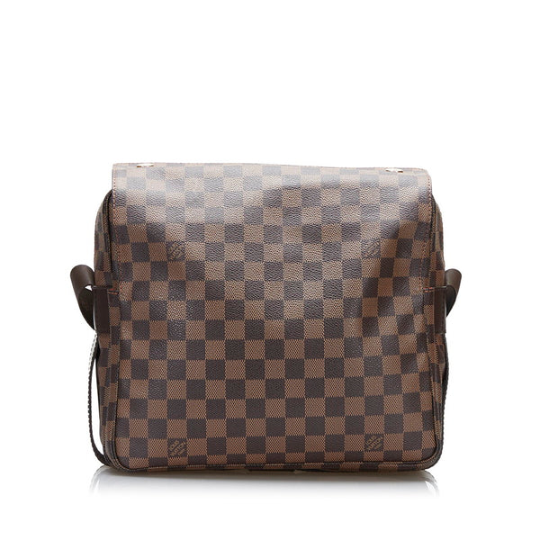 ルイ ヴィトン ダミエ  ナヴィグリオ  斜め掛け ショルダーバッグ N45255 ブラウン PVC レザー レディース LOUIS VUITTON 【中古】