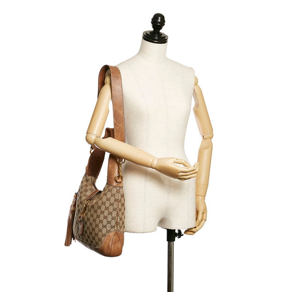 グッチ GGキャンバス ニュージャッキー 219725 ベージュ キャンバス レザー ハンドバッグ ショルダーバッグ 2WAY レディース GUCCI 【中古】