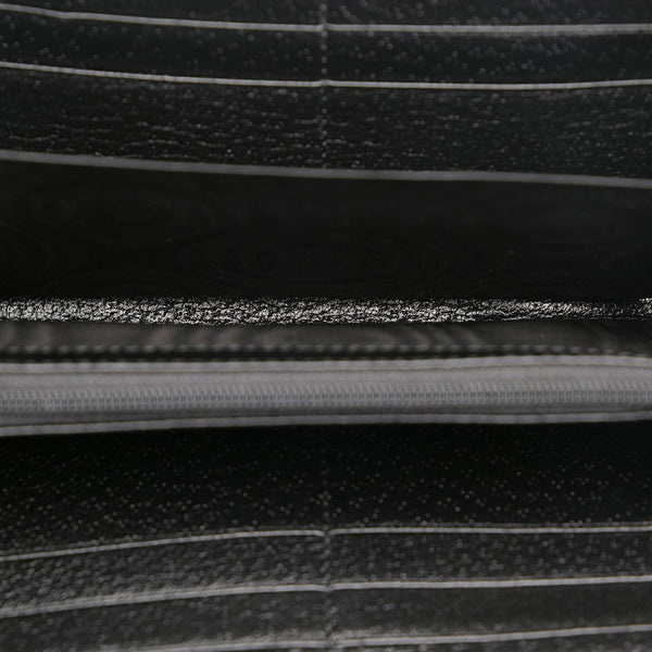 グッチ アニマリエ ビー 蜂 ラウンドファスナー 長財布 523667 ブラック レザー レディース GUCCI 【中古】