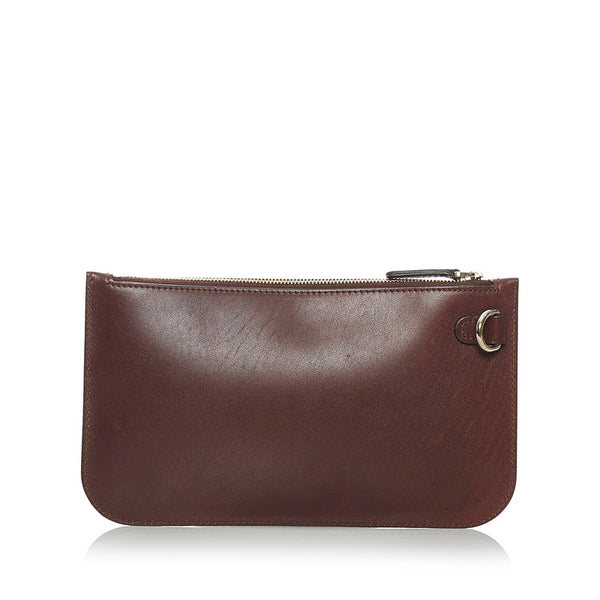 グッチ 付属ポーチ ブラウン レザー ポーチ レディース GUCCI 【中古】