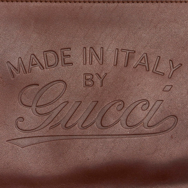 グッチ 付属ポーチ ブラウン レザー ポーチ レディース GUCCI 【中古】