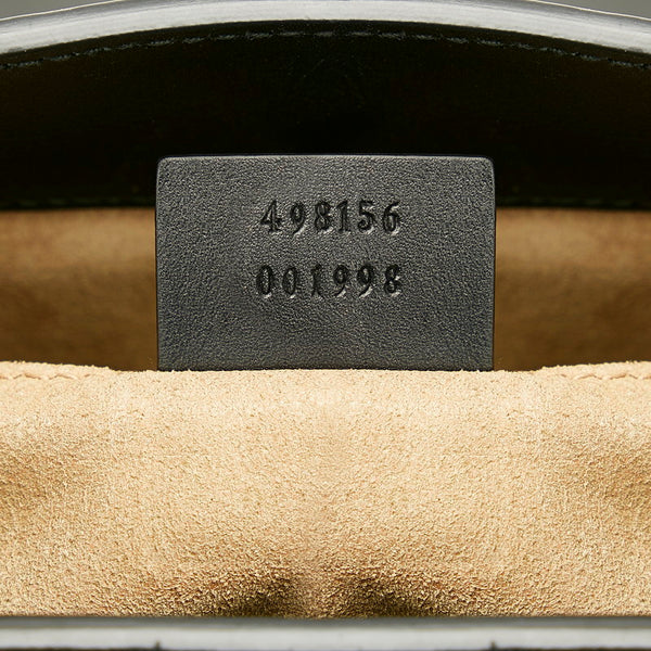 グッチ GGスモール パドロック チェーン ショルダーバッグ 498156 ベージュ ブラック レザー PVC レディース GUCCI 【中古】