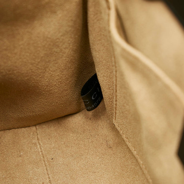 グッチ GGスモール パドロック チェーン ショルダーバッグ 498156 ベージュ ブラック レザー PVC レディース GUCCI 【中古】