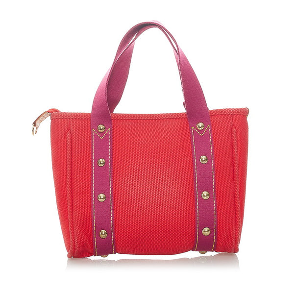 ルイ ヴィトン アンティグア カバPM ハンドバッグ M40037 ルージュ キャンバス レディース LOUIS VUITTON 【中古】