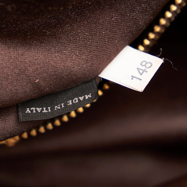 ミュウミュウ ブラウン レザー ハンドバッグ ショルダーバッグ 2way レディース MIUMIU 【中古】